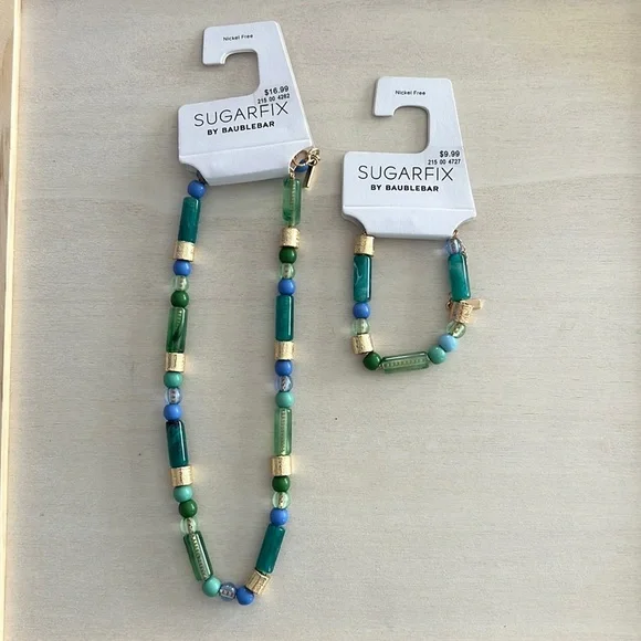 BaubleBar Jewelry Set Of Sugarfix By Baublebar Greenblue